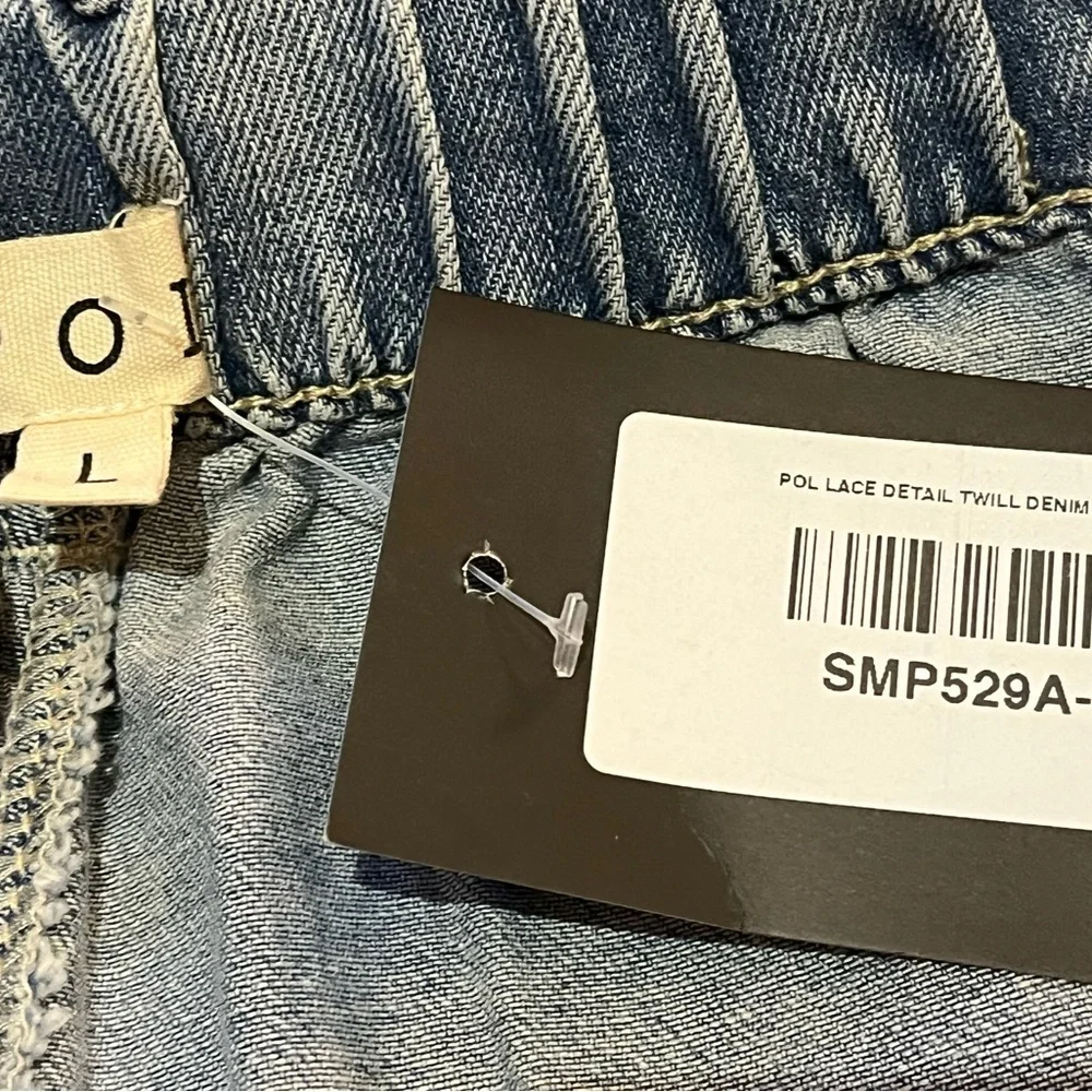 NEW! POL Kalispell Crochet Pockets 💕Sz. Large
Color: Denim - Picture 6 of 6